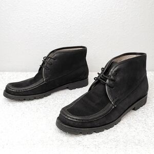 Salvatore Ferragamo Lug Sole Nubuck Chukka Ankle Booties US 8 4A (Narrow)